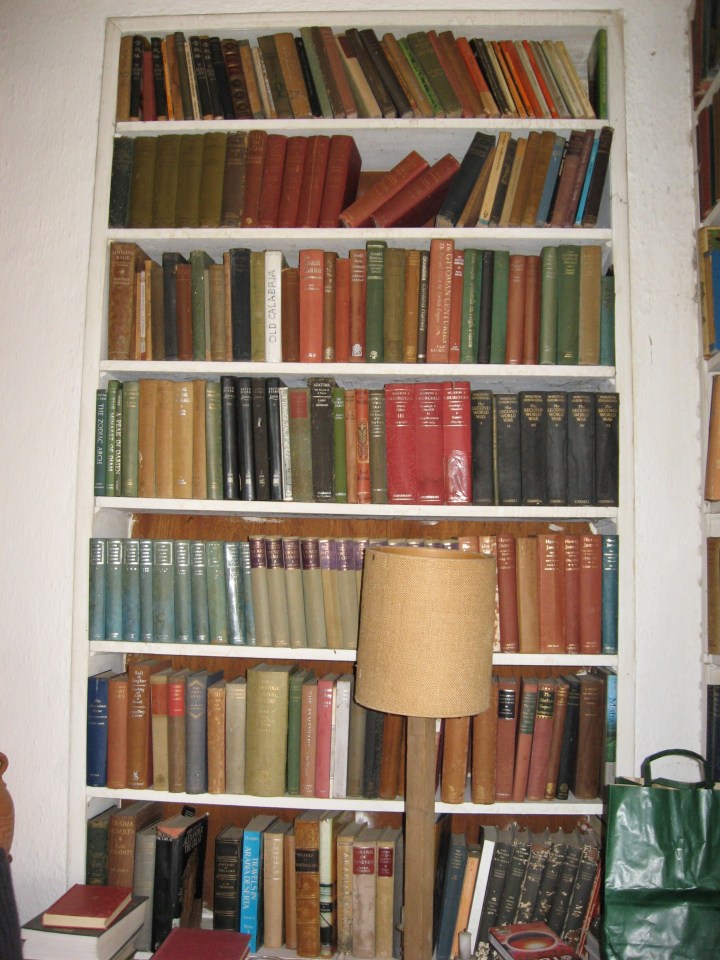 One of Sir Patrick's groaning bookshelves