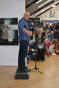 Lloyd Jones (one of the famous faces) reading from his work.